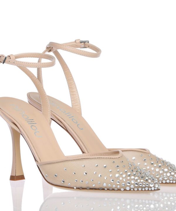 Décolleté da sposa con strass cipria Mya 70 NINALILOU